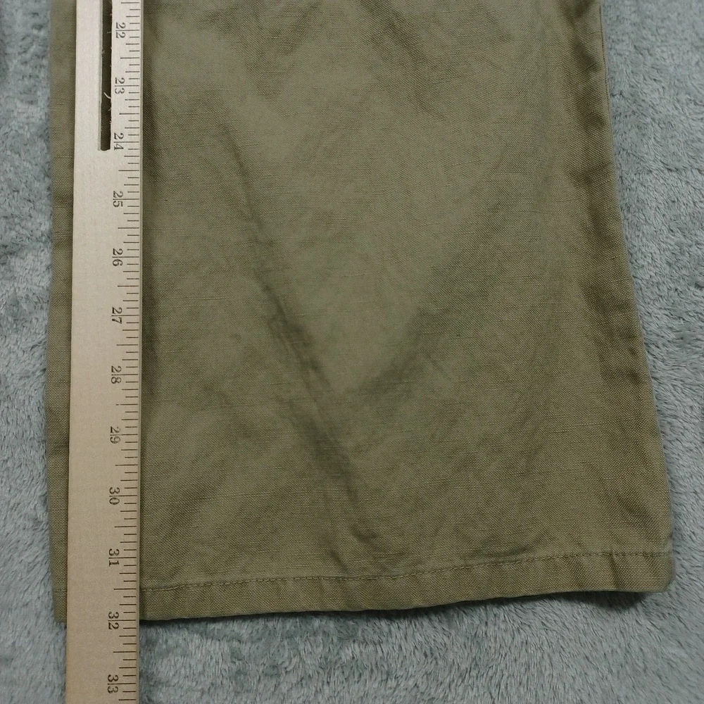 Banana Republic Pants Womens 12 Brown‎ Linen Blend Flarerd Y2K Preppy